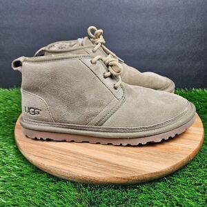 UGG Neumel Suede Lace Up Ankle Boots Womens Size 9 Green Brown 1094269